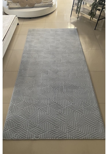 Lüle Halı Delüx Kaymaz Taban Halı Yolluk Gri Renk, Dlx7045 Gri