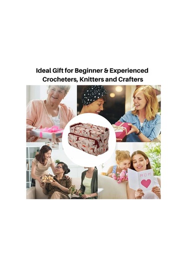 Örgü Çantası Düzenleyici, Örgü Kancaları, İğneler Ve Aksesuarlar İçin Saklama Kutusu Ve File Çanta B Diğer