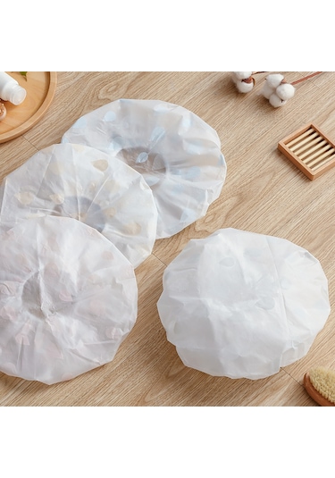 Xindoker Kadınlar İçin Su Geçirmez Duş Şapka, Peva Malzemeyle Yapılmış, Ev Kullanıma Uygun, Pembe Renk, Ticari Satış İçin Uygun Pembe