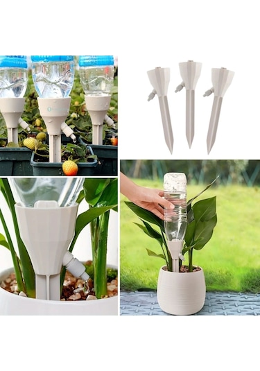 Bahçe Sulama İçin 3adet Pet Şişe Uyumlu Ayarlanır Damla Sulama Aparatı Seti