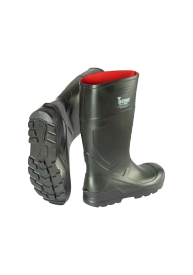 Techno Boots Poliüretan Soğuğa Dayanıklı Kısa Yeşil Çizme Yeşil