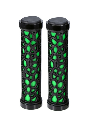 Bisiklet Gidon Tutacakları Kaymaz Kauçuk Gidon Ucu Tutacakları Yeşil