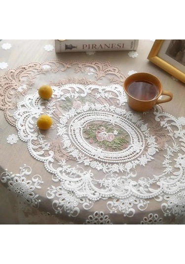 Springsun Elegant Muslin Servis Peçeteleri - 2'li Set 30x41cm Dekoratif Ve Pratik Beyaz