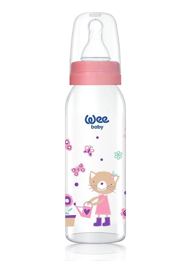 Wee Baby  Klasik Cam Biberon 250 ML Pembe