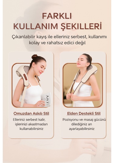 Isıtmalı Yoğurma Masaj Aleti Boyun, Omuz Ve Sırt Masah Aleti