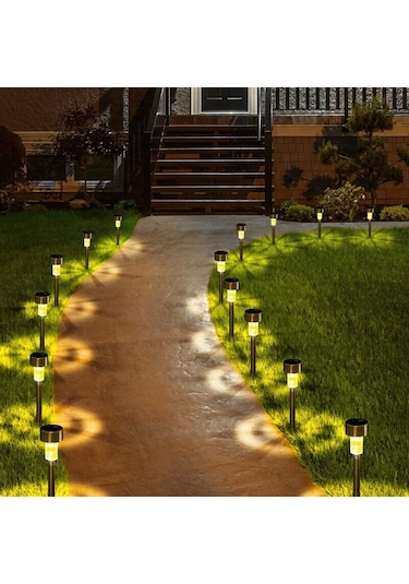 Solar Metal Bahçe Kazık Lamba Seti 10 Adet-9096813306621
