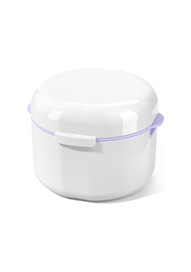 Yüksek Kaliteli Tutucu Saklama Kutusu İliklerine Görünmez Diş Protez Temizleme Diş Depolama Taşınabilir Kemer Durumda Gökyüzü Mavi