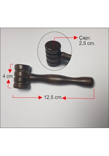 Maben Kadife Kutulu Ahşap Çekiç