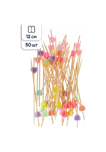 Riota Kanep İçin Kalp Şeklinde Shiraz Sopaları 12 Cm 50 Adet 197653327