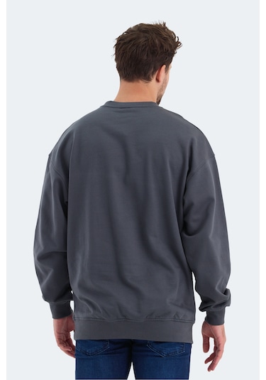 Slazenger Vadık 2li Set Erkek Koyu Gri - Yeşil Sweatshirt Koyu Gri - Yeşil