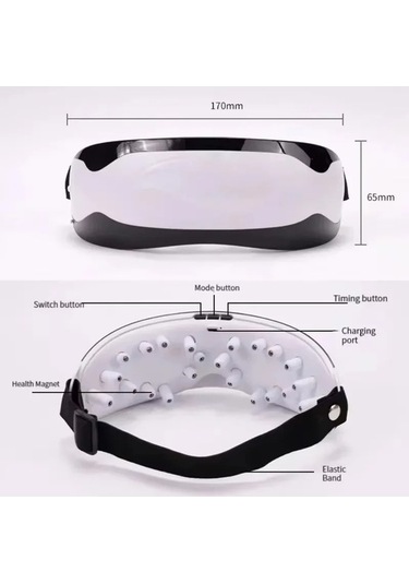 Tongxida Yeni Göz Masajı Elektrikli Silikon Manyetik Göz Maskesi, Çok Renkli Çok Renkli