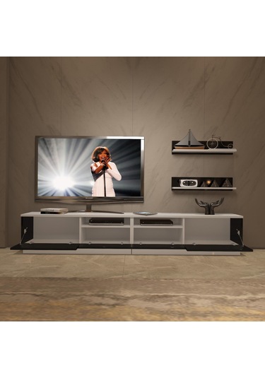Decoraktiv Trendstyle 220r Slm Tv Ünitesi Tv Sehpası Beyaz - Siyah
