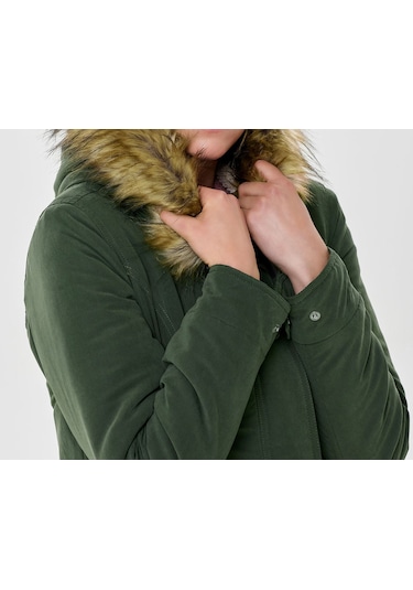 Only Yeşil Kadın Günlük Mont 15158948-Pe Lucca Parka Jacket Oyw P