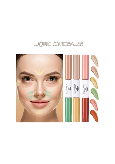 Sıvı Kapatıcı Çift Uçlu Nemlendirici Su Geçirmez Kapak Koyu Halkalar Yüz Renk 01 8ml C01