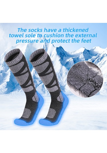 Xindoker Erkek Kayak Çorabı Xl 43-47 Numara Koyu Gri - Pamuklu, Esnek Ve Isı Sağlayan Spor Çorap Koyu Gri