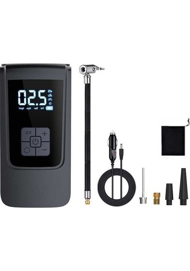 Didadodo Suıtu St-9624a 150psi Hava Pompası Akıllı Dijital Ekran Araba Bisiklet Siyah