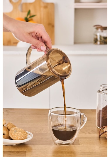 Karaca Alina French Press 600 Ml Amber Sarı