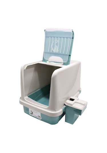 Akıllıelma Gondol Kedi Tuvaleti Aksesuarlı Kapalı Petgo G-905