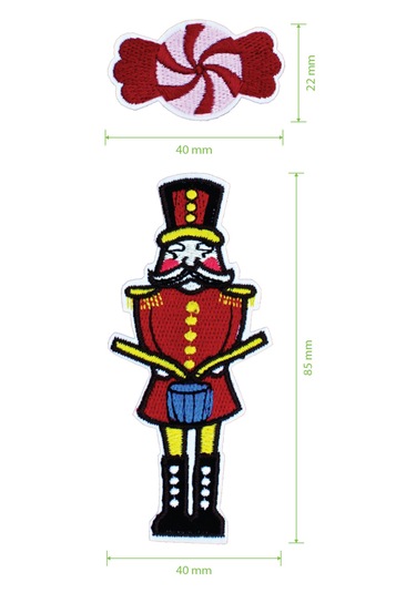 Pin Your Patch New Year Christmas Yeni Yıl Patch Set Patch Yama Seti Şarap Kırmızı