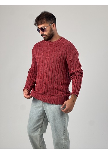 Bordo Triko Erkek Sweatshirt Coc1025 Bordo