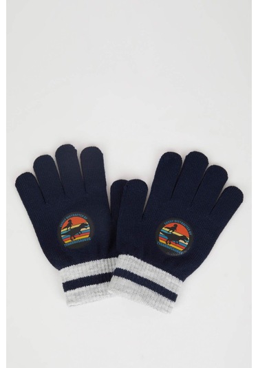 DeFacto Erkek Çocuk Baskılı Triko Eldiven S0406A624WNNV2