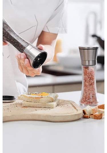 Cam Metal Kapaklı Baharat Öğütücü 250 Ml Şeffaf