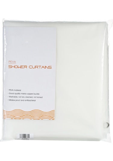 Konesam 180x180cm Beyaz Peva Banyo Perdeği - Su Geçirmez & Kalıntı Önleyici, 12 Adet C Tipi Askı İle Diğer