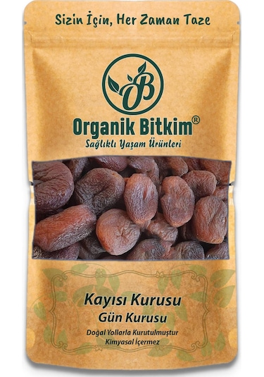Organik Bitkim Gün Kurusu Kayısı (Kükürtsüz) 1000 G