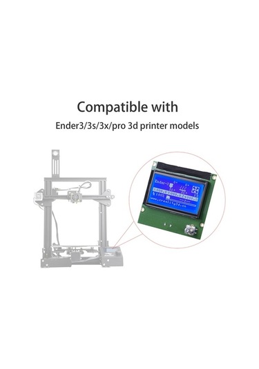 Novahub Ender3/3s/3x/pro Uyumlu 12864 Lcd Ekran Kontrol Paneli - 3d Yazıcı Aksesuarı