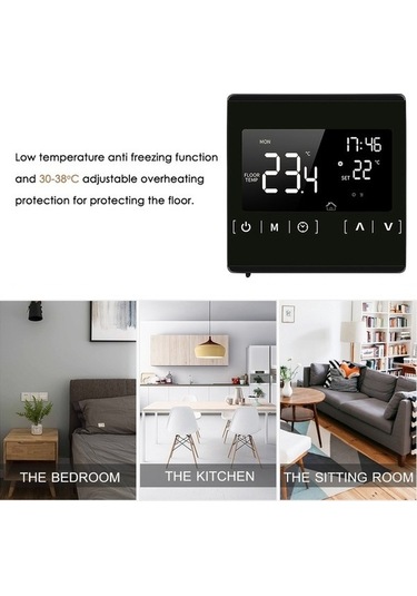 Trendooze Yerden Isıtma Termostatı - Akıllı Dokunmatik Lcd, 85-250v
