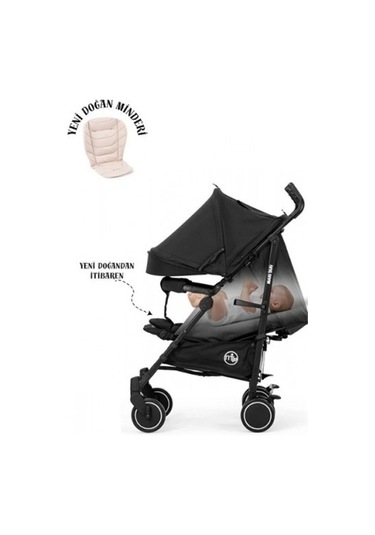 Maxi Taxi Floki Tam Yatar Baston Bebek Arabası - Siyah MAXITAXI.084