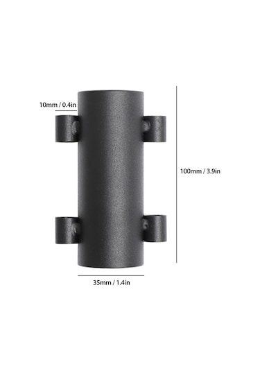 Springsun Rüzgar Geçirmez Kamp Çadırı Şemsiye Sabitleyici Metal Tüp - 35mm Siyah