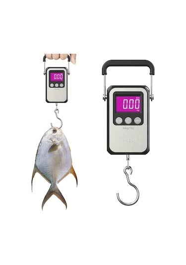 Xuweiwei 60kg 10g Hassas El Tipi Dijital Terazi Arka Aydınlatmalı Lcd Ekran Taşınabilir Asma Terazisi Kamp Mutfak Balıkçılık Aaa Pil -