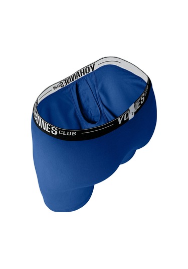 Yohannes Club, Erkek Özel Bölmeli Pamuklu Boxer, Renk Seçenekli, Tekli Paket Saks Mavisi