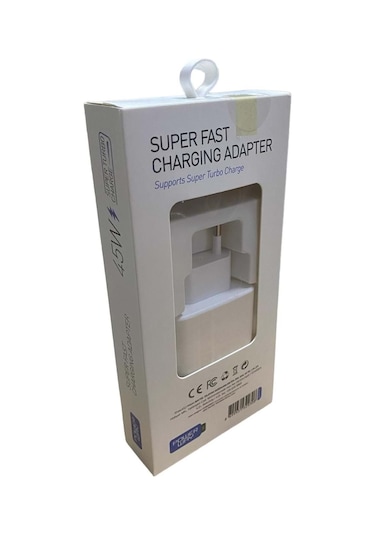 Realme 9 Pro İle Uyumlu 45w Pd Destekli Type-c Hızlı Şarj Adaptörü S45 Beyaz