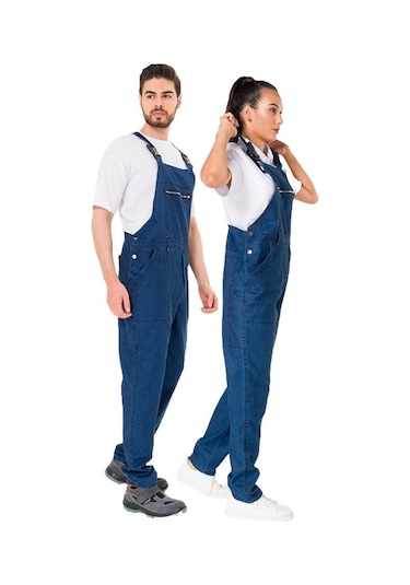 Şensel, Yazlık Kot Bahçıvan Tulum, Lacivert -8E145- Askılı Tulum