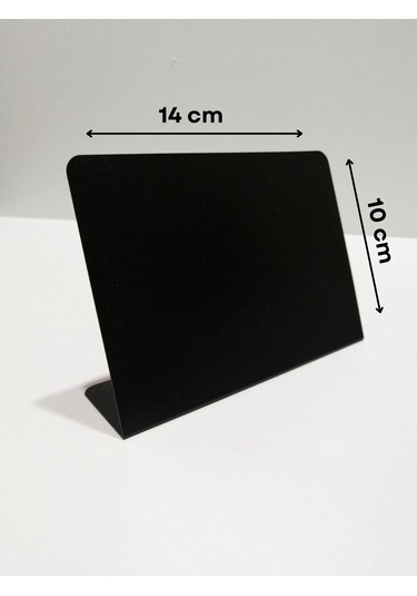 10 Ad Silinebilir Karatahta Siyah Etiket Stand İsimlik 14x10 Cm