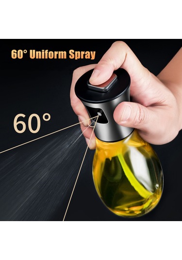 Hangfox Paslanmaz Çelik 200ml Yağ Püskürtme Şişesi - 2'li Set Fünye Hediyeli Çok Renkli