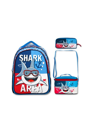 Famebag-Ümit Çanta Köpek Balığı Shark Area Okul Çantası Beslenme