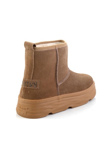 Taba Hakiki Deri Kadın Bot & Bootie K02748100602 Taba