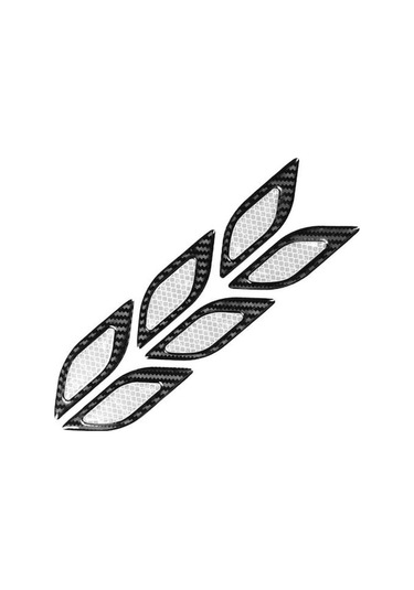 Novahub Beyaz Mükemmel Araba Yansıtıcı Etiket Karbon Fiber Parlak Renk Dekoratif B