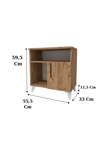 Melina Tek Kapaklı 2 Raflı Bölmeli Komodin & Şifonyer Yatak Odası Başucu Düzenleyici Komidin - Çam Melina Tek Kapaklı 2 Raflı Bölmeli Komodin & Şifonyer Yatak Odası Başucu Düzenleyici Komidin - Çam