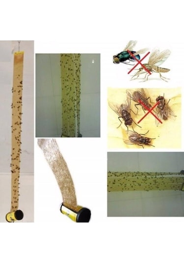 Tiptrap Tibtrap Yapışkan Karasinek Tuzağı Sinek Bandı 4'lü Paket