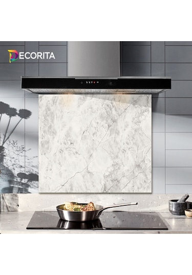 Decorıta Cam Ocak Arkası Koruyucu | Taş Görünümlü