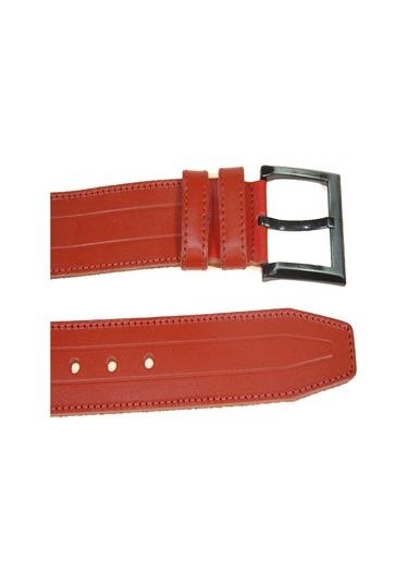 Hakiki Deri Erkek Kot Kemeri 4,5 Cm Kırmızı