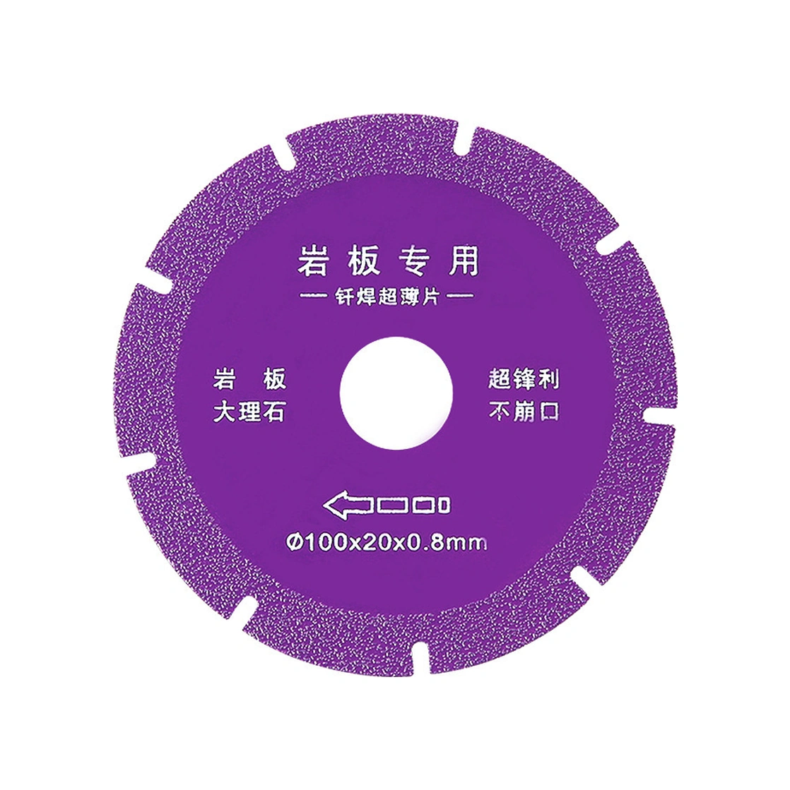 Hombey Profesyonel Mermer Seramik Kesici: Ultra İnce Taş Panel İçin Diamantlı Fırçalı Testere, Kırılma Olmadan Kuru Kesim Φ100 10 Açılmaz