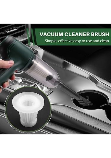 Gildedwill Mini El Tipi Elektrikli Süpürge Kablosuz Araba Elektrikli Süpürgesi Taşınabilir Şarjlı Toz Emici Elektrikli Süpürge Yeşil