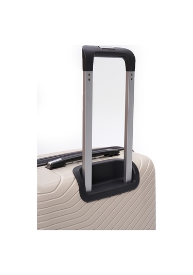 Elatae Exclusive Pro Polipropilen Büyük Boy Kırılmaz Valiz Bej - Antrasit 5239 Bej - Gri