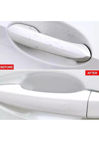 Seametal 8 Adet Tpu Araba Kapı Kasesi Çizilmez Etiket Temizle Kapı Kase Kolu Koruma Etiket Araba Aksesuarları