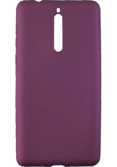 Nettech Nokia 8 Uyumlu Suide Arka Koruma Kılıf - Mürdüm Mürdüm